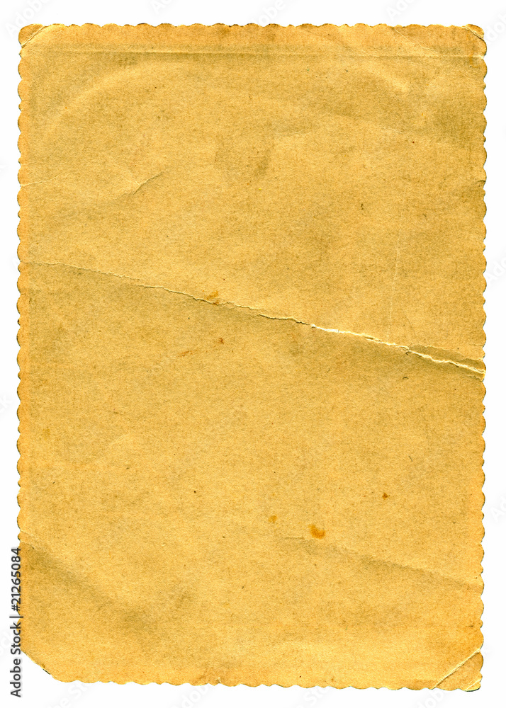 Fototapeta premium Old paper Isolated on the white