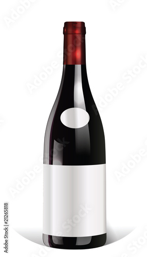 bouteille de bourgogne rouge avec etiquette