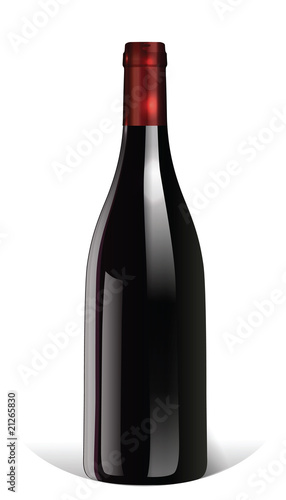 bouteille de bourgogne rouge sans etiquette