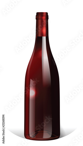 bouteille de bourgogne rouge sans étiquette