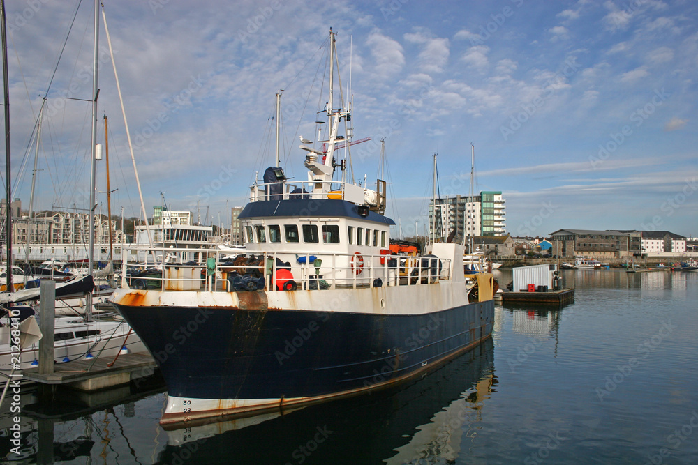 fishing boat, Plymouth harbour
