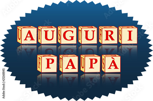 Festa del papà - Auguri con cubi-alfabeto