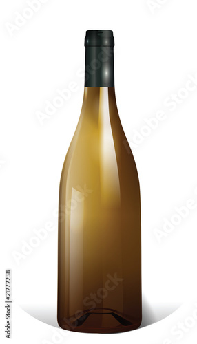bouteille de bourgogne blanc sans étiquette