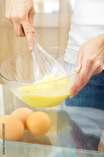 beating eggs
