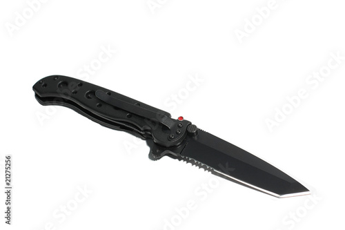 Black tactical knife