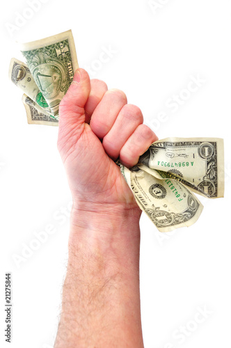 Fist Holding Dollar Bills