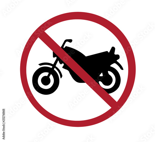 sign - no motorcycles