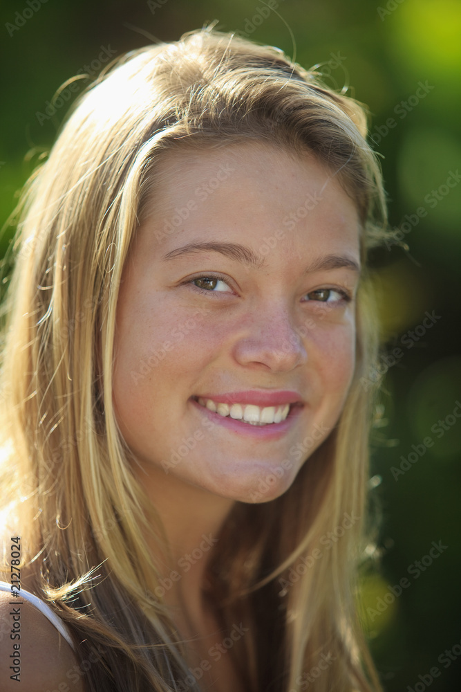 portrait of a sixteen year old girl Stock Photo | Adobe Stock