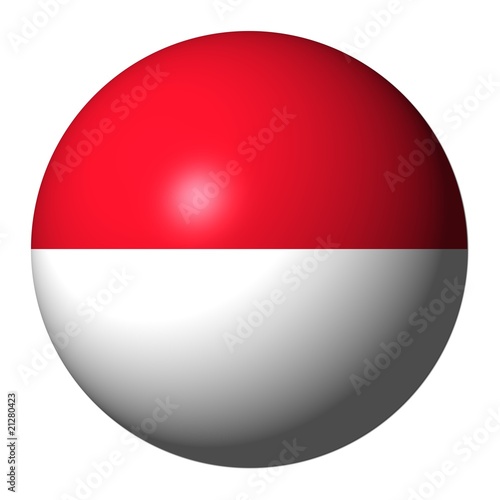 Indonesia flag sphere isolated on white illustration Free Download Indonesia flag sphere isolated on white illustration - GFXLoad