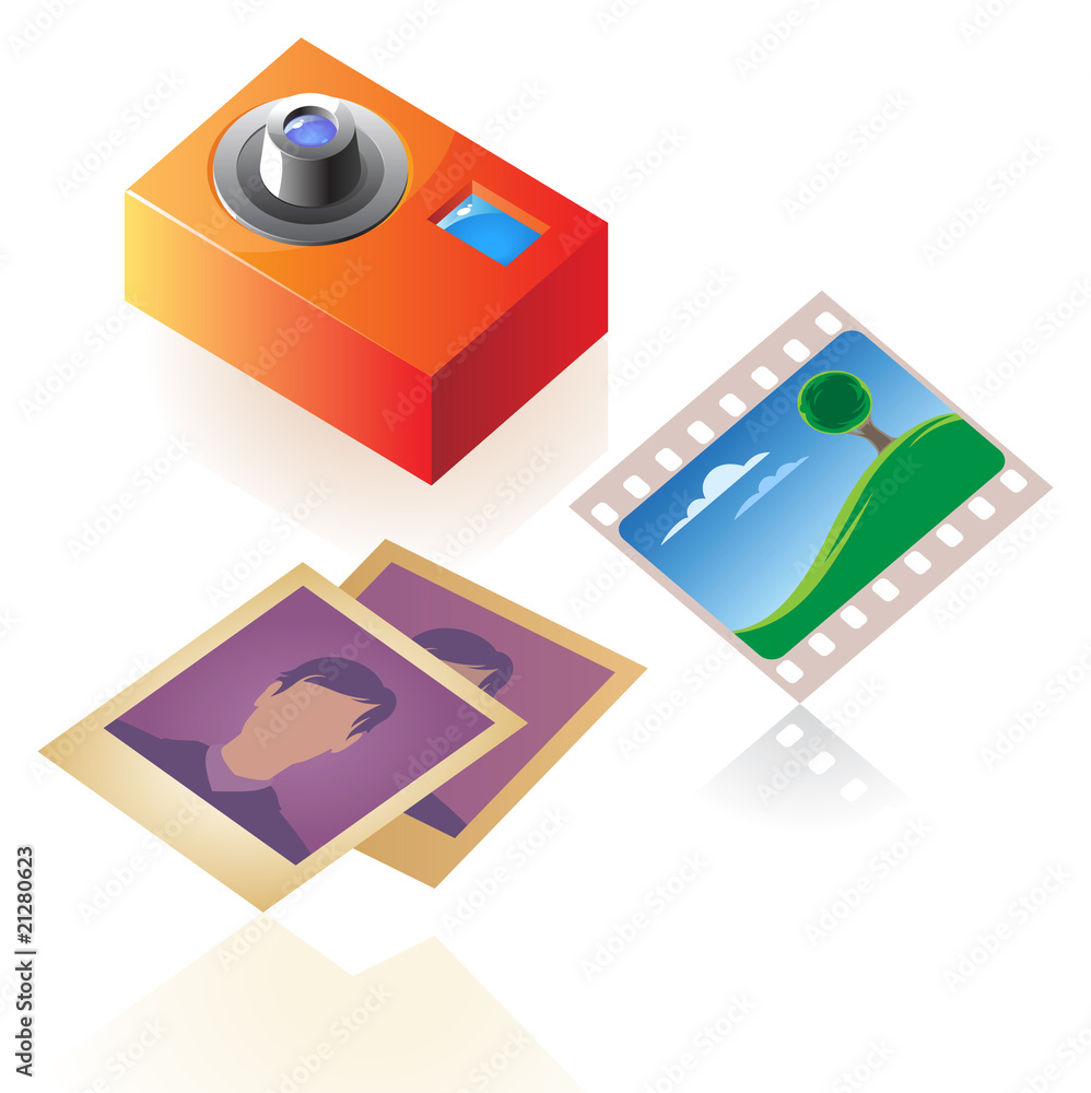 Isometric icons for photography Isometric icons for photography