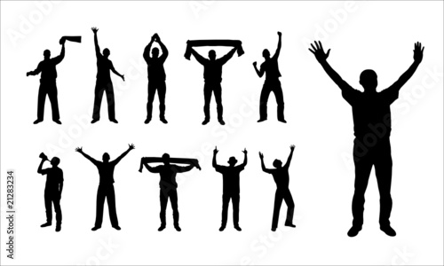 Set of silhouettes for sports championships and dances.