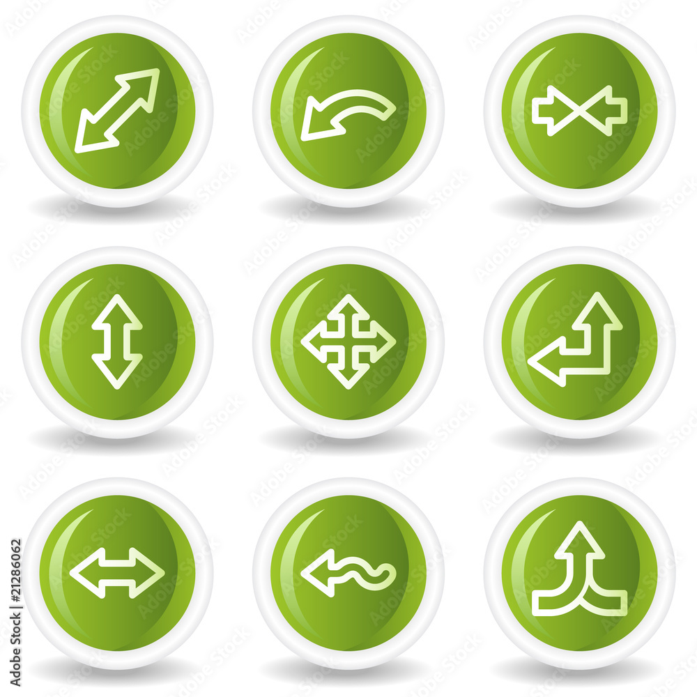 Arrows web icons set 2, green circle buttons Arrows web icons set 2, green circle buttons