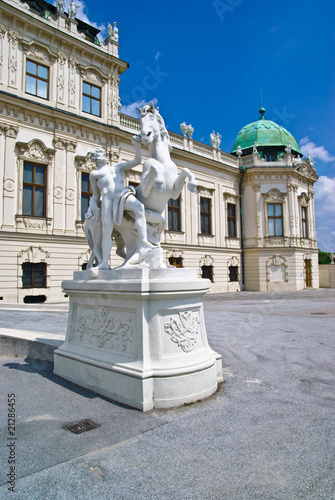 Statue in front of Belvedere palace, Vienna, Austria