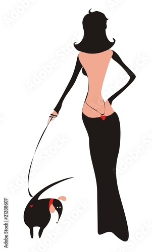 lady with doggy