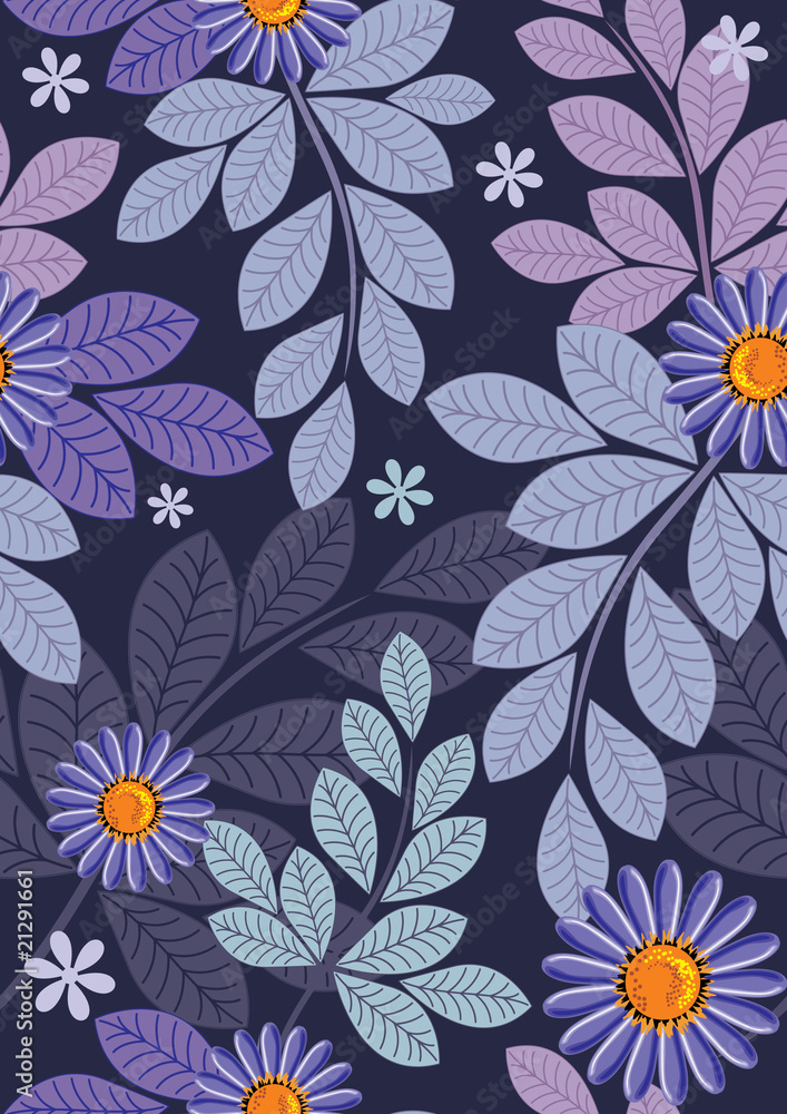 Fototapeta premium Seamless floral background