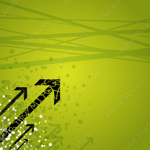 Growth arrows into green