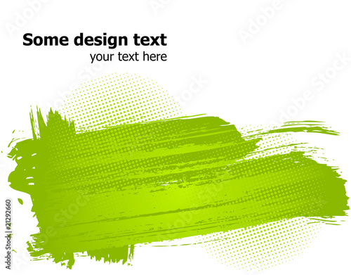Green abstract paint splashes illustration. Vector