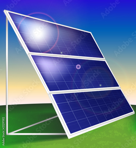 Solarplatte in Landschaft