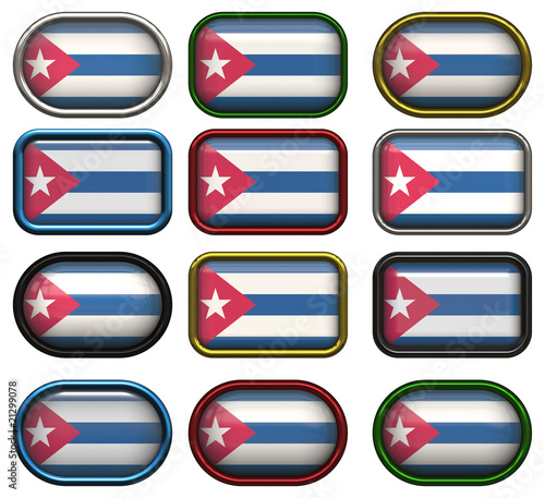 twelve buttons of the Flag of Cuba