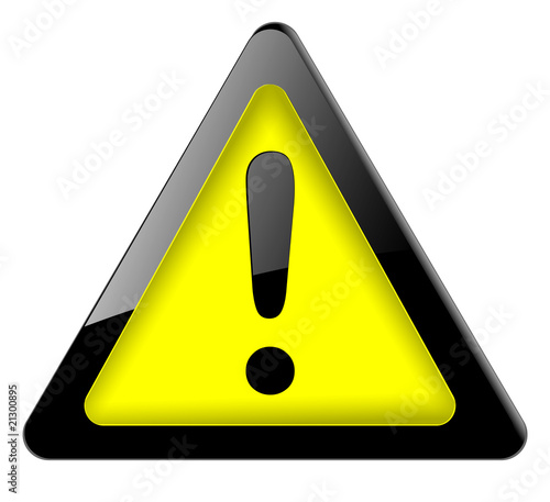 Danger sign, icon vector.