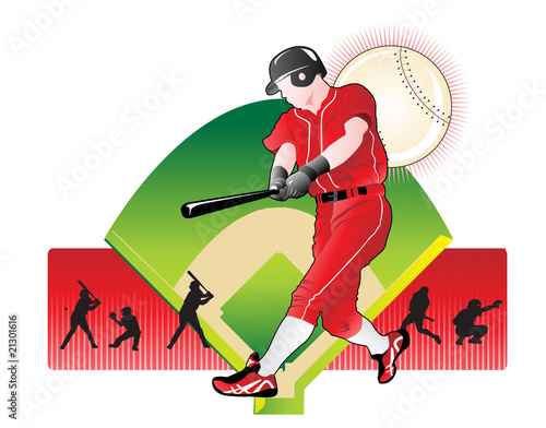 composicion de beisbol en vector