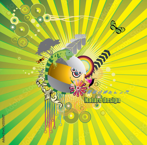 composicion de naturaleza en vector