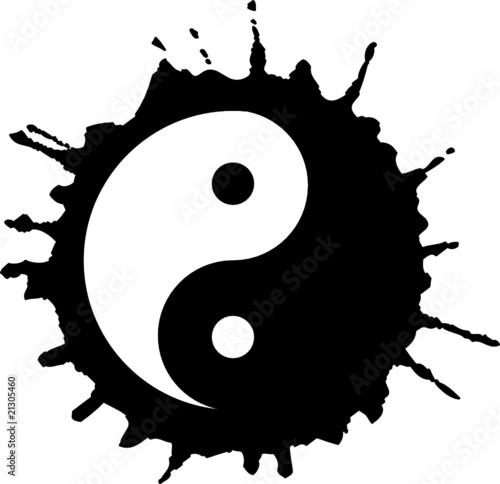 Yin and Yang sign, vector illustration