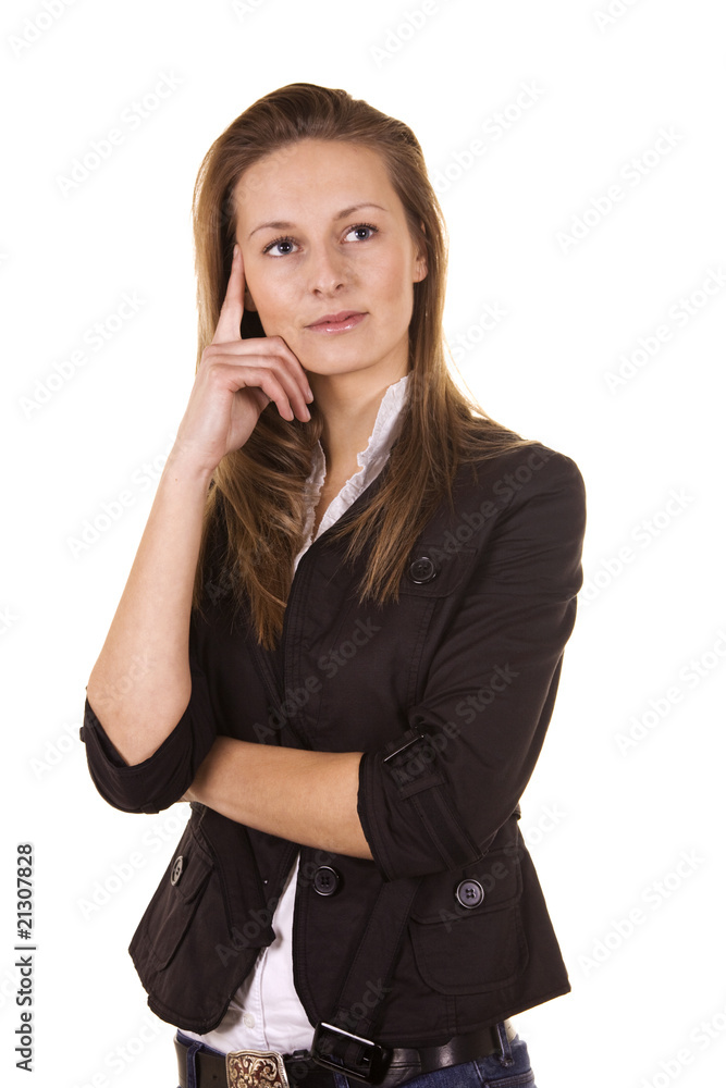 beautiful young woman on white background beautiful young woman on white background