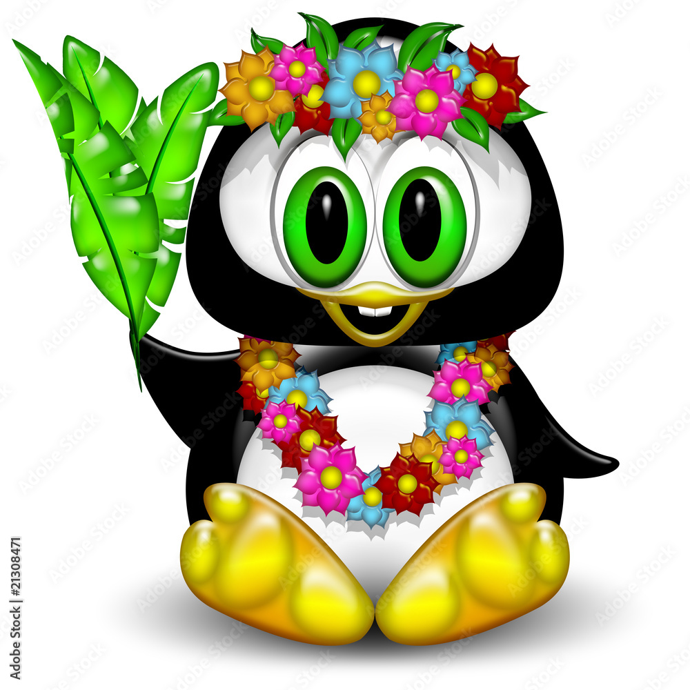 Fototapeta premium Pinguino Tropicale-Tropical Penguin-Pingouin Tropical