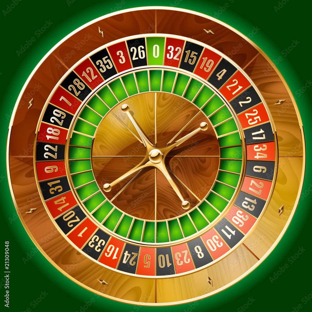 Illustration of detailed casino roulette wheel Illustration of detailed casino roulette wheel