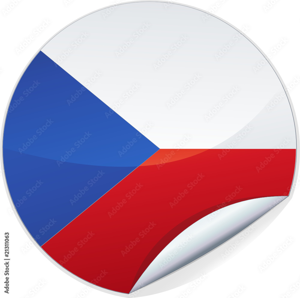 Sticker de la République tchèque (détouré) Sticker de la République tchèque (détouré)