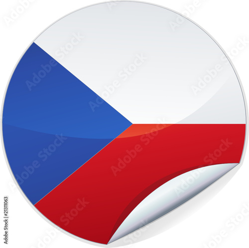 Sticker de la République tchèque (détouré)