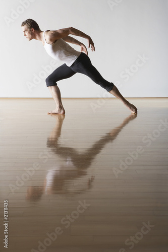 ballet dancer leaning forward