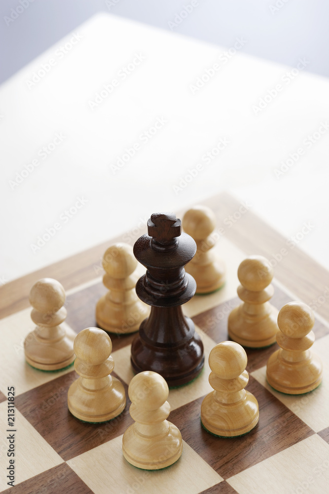 chess game black king surrounded by white pawns chess game black king surrounded by white pawns