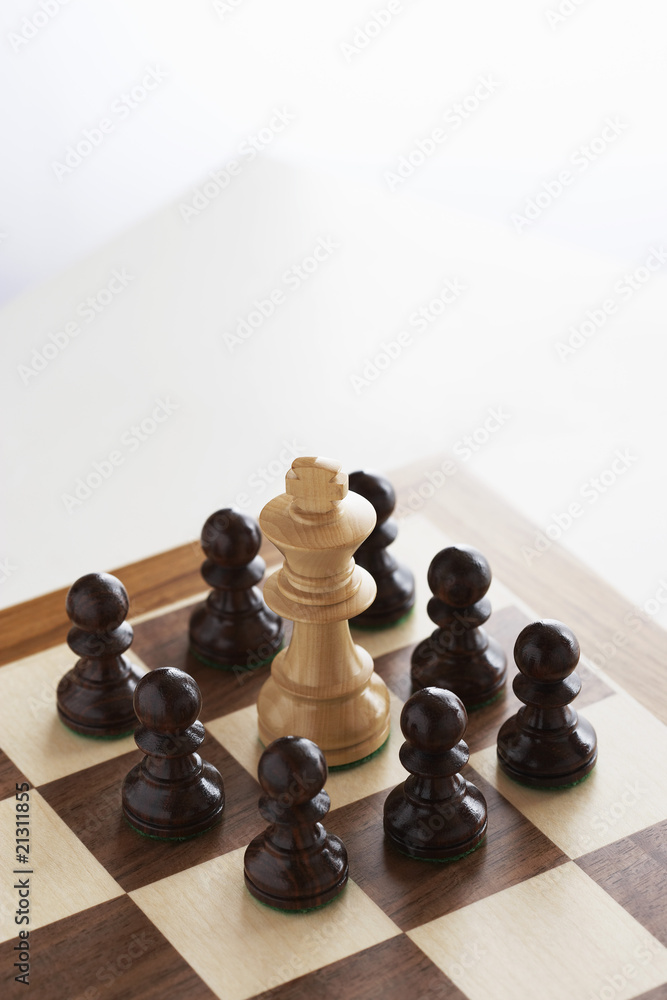 chess game white king surrounded by black pawns chess game white king surrounded by black pawns