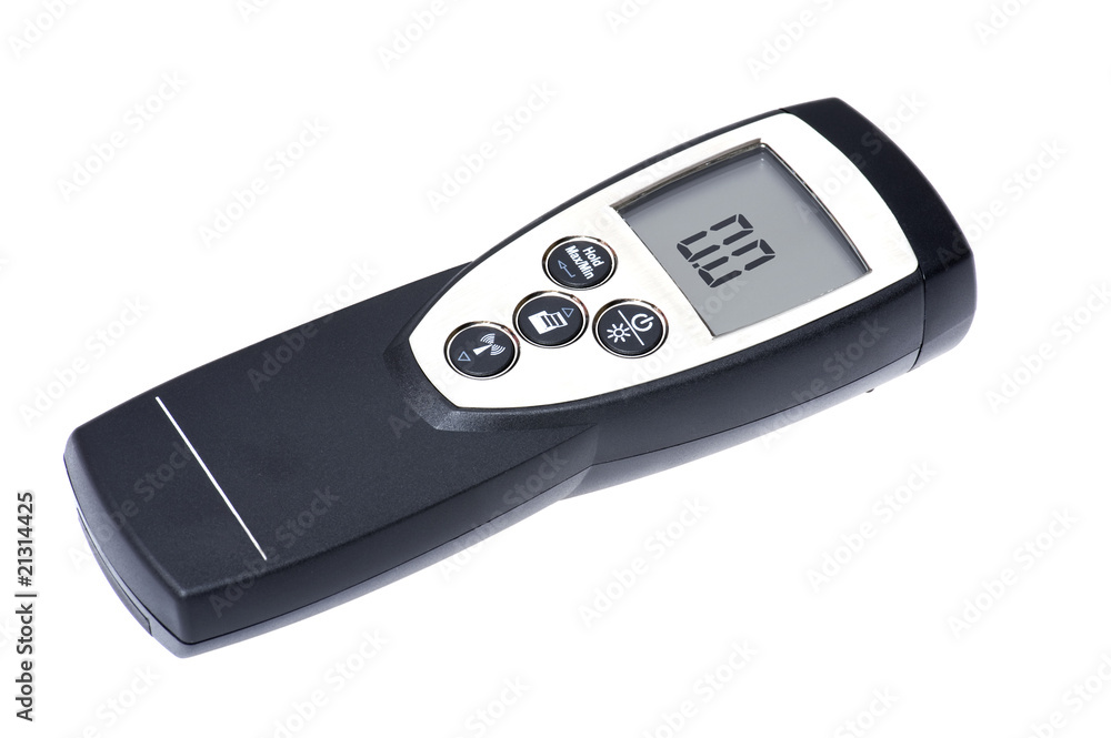 digital thermometer on white