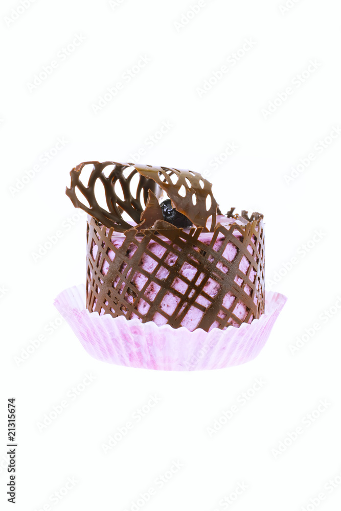 Photo of a cake isolated on a white background..