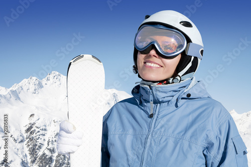 Girl with ski