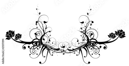 floral noir cercle