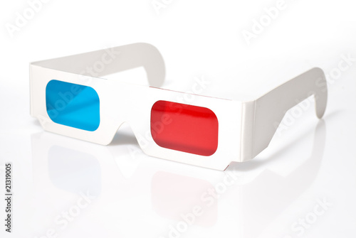 stereo glasses on white photo