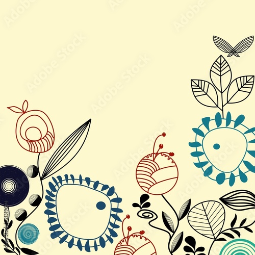 Vintage floral background