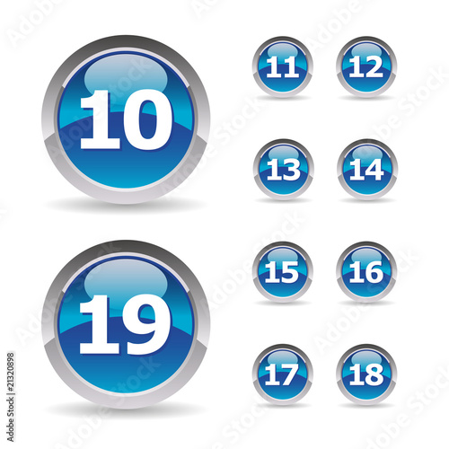 Collection of numbers - Pictos 10 à 19