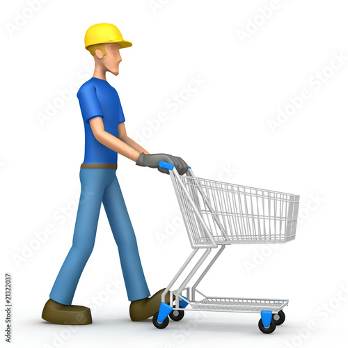 builder with trade cart