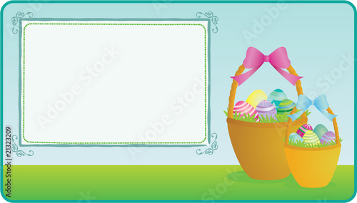 Easter Baskets with Copy Space