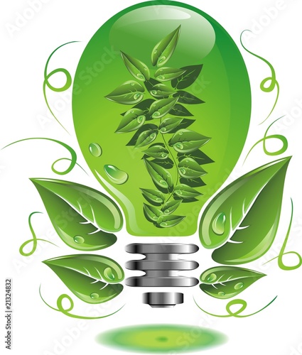 Lampadina Ecologica-Eco Light Bulb-Ampoule Ecologique-Vector