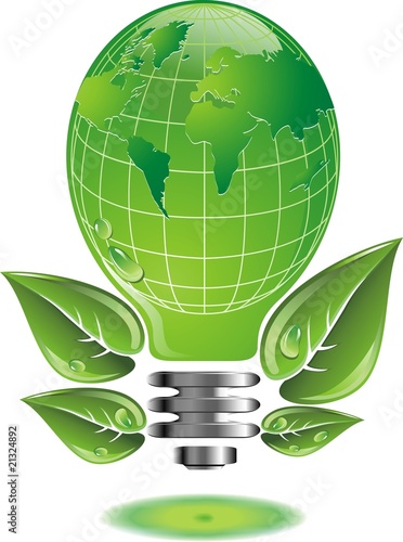 Lampadina Ecologica-Eco Light Bulb-Ampoule Ecologique-Vector-2
