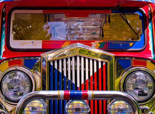 Filipino Jeepney Details with Classic Vintage Accents photo