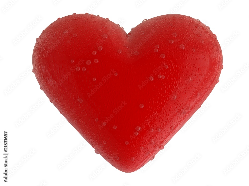 Heart with water drops Heart with water drops