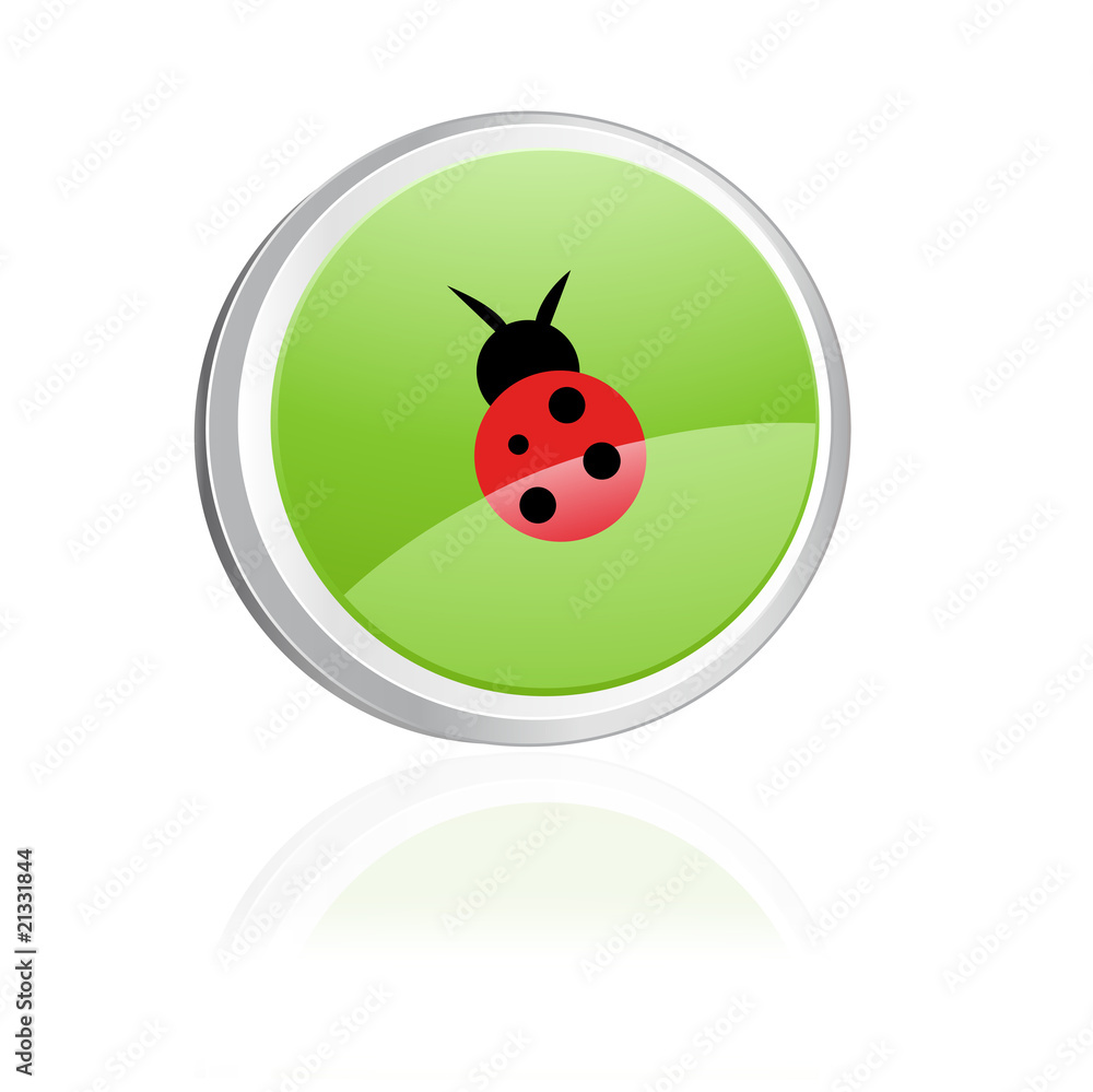 Ecology igon with ladybird, green collection Ecology igon with ladybird, green collection