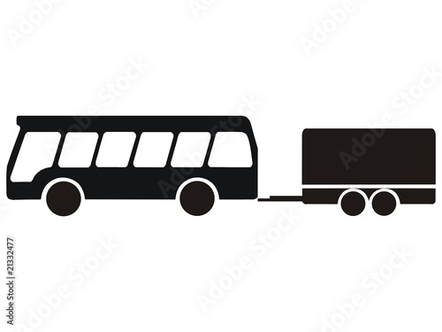 Bus 2-achsig mit Anhänger